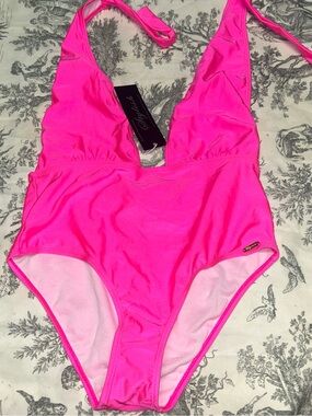 Stylish Women's One-Piece Swimsuit - Hot Pink